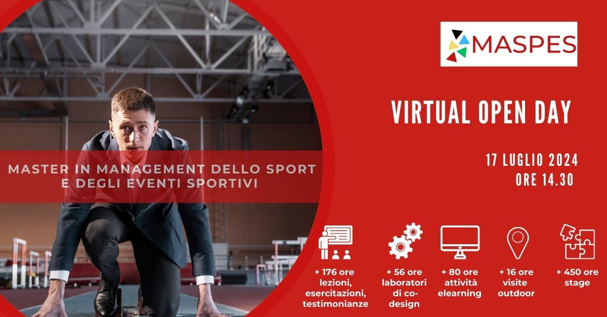 Scendi in campo con il Master in Management dello sport e degli eventi sportivi: open day 17 luglio 2024 ore 14.30