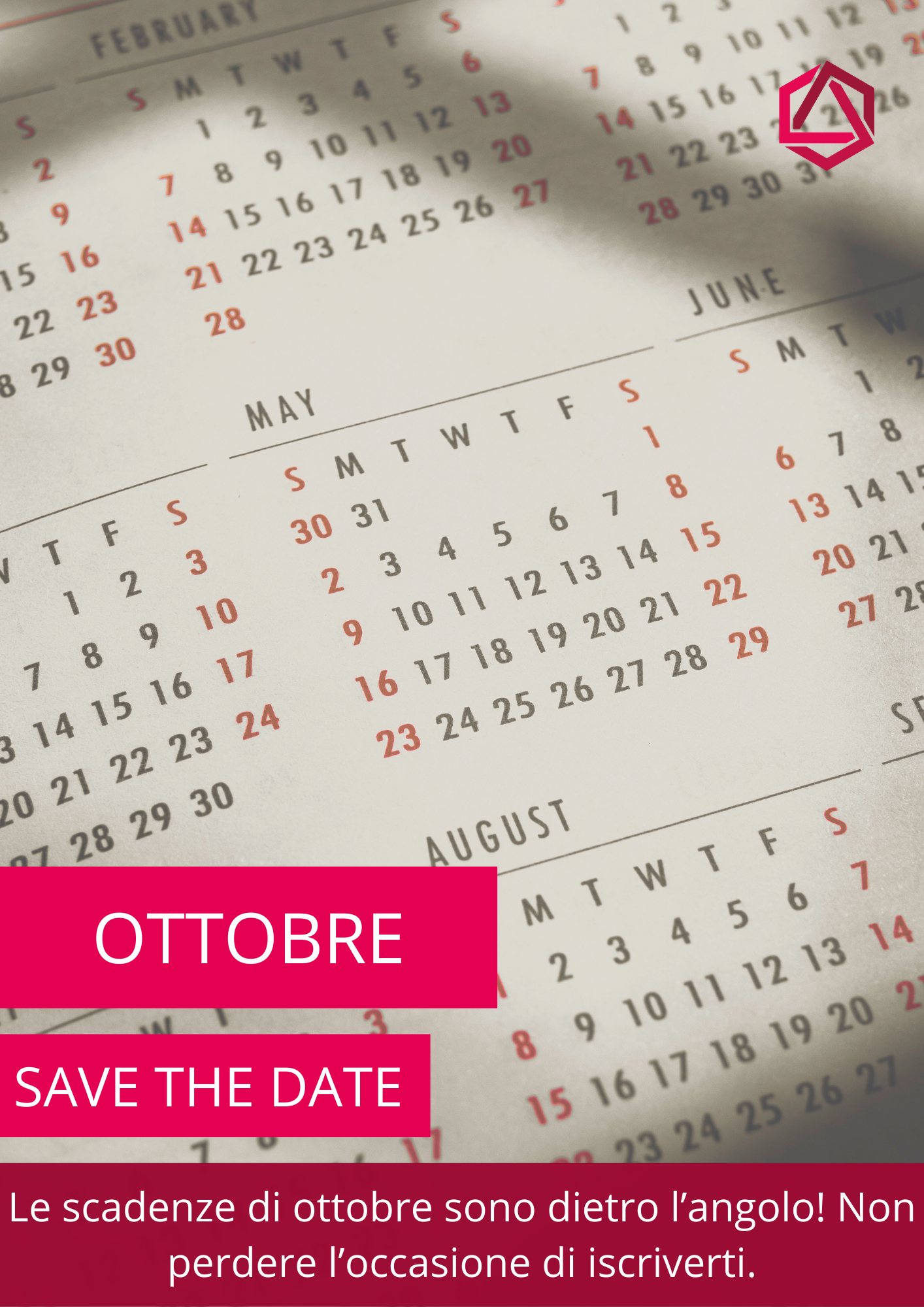 Scadenze corsi di ottobre Scadenze corsi di ottobre