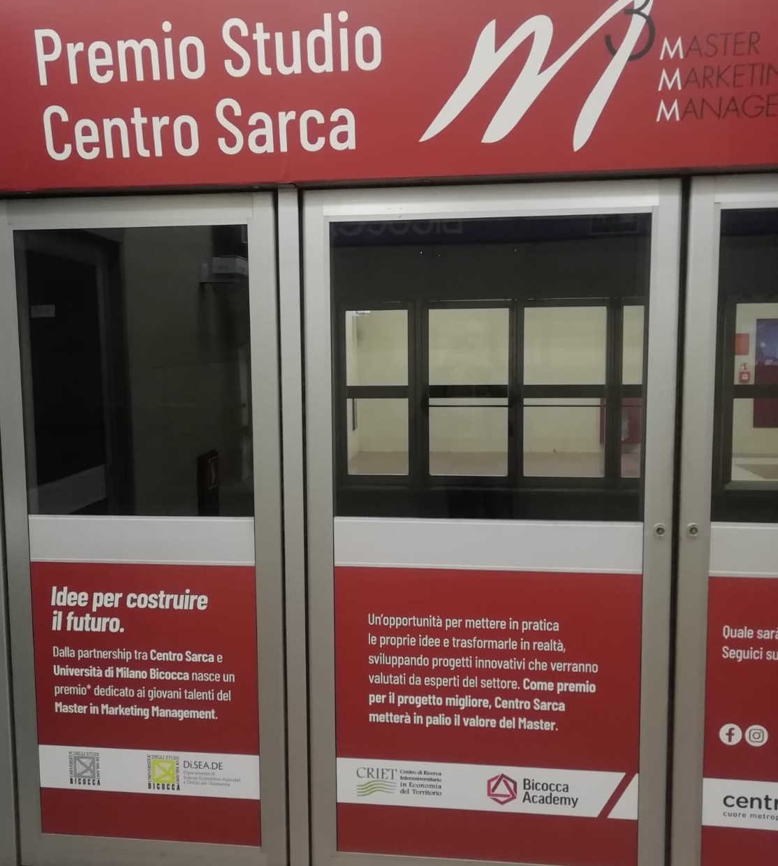 In metropolitana con Premio Studio Centro Sarca e il Master M3 in Marketing e Management dell'Università degli Studi di Milano-Bicocca